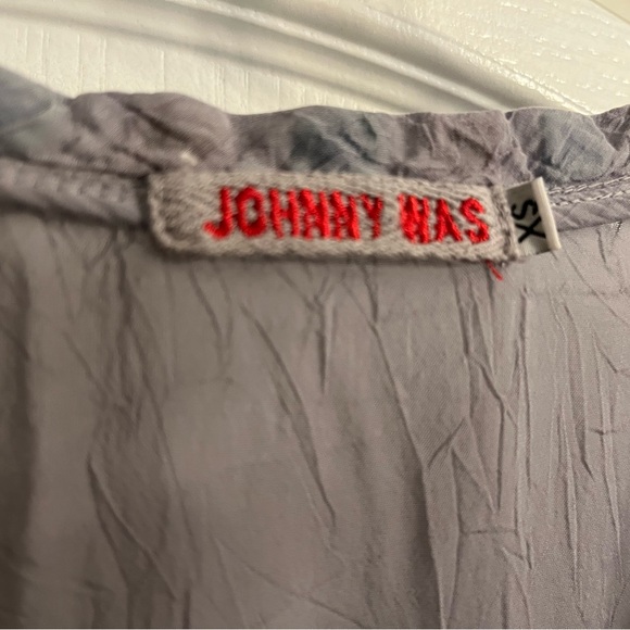 Johnny Was Charcoal Blouse with Colorful Embroidery - Picture 9 of 9